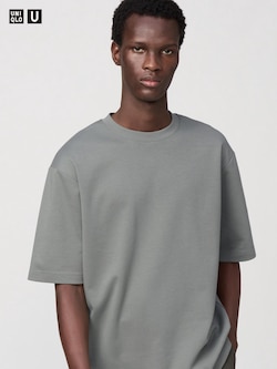 エアリズムコットンオーバーサイズTシャツ/5分袖