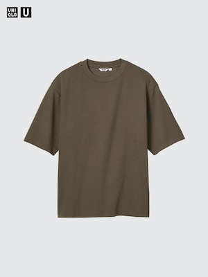 エアリズムコットンオーバーサイズTシャツ/5分袖