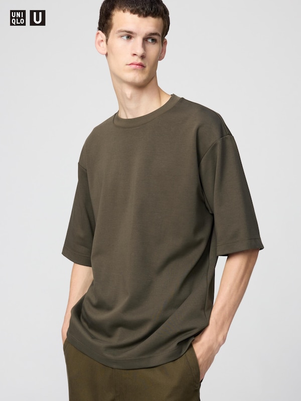 エアリズムコットンオーバーサイズTシャツ/5分袖