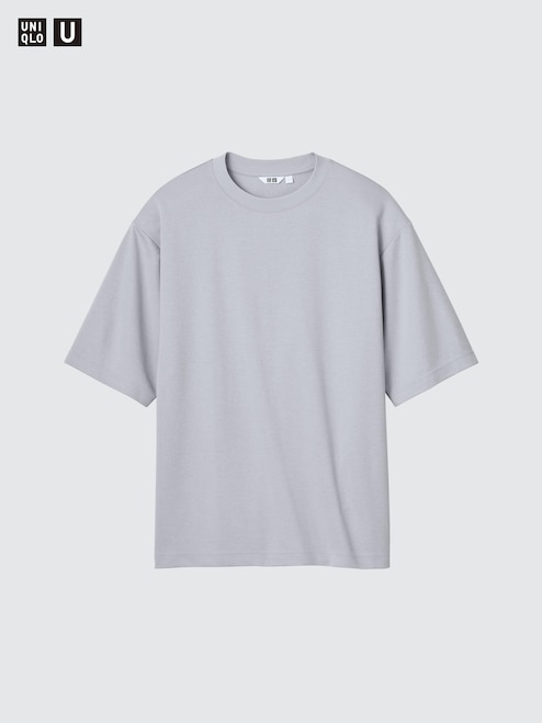 AIRISM COTTON OVERSIZED CREW NECK T-SHIRT UNIQLO IN