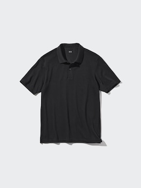 Short Sleeve Uniqlo Mens Polo MEN'S AIRISM COTTON PIQUE POLO SHIRT
