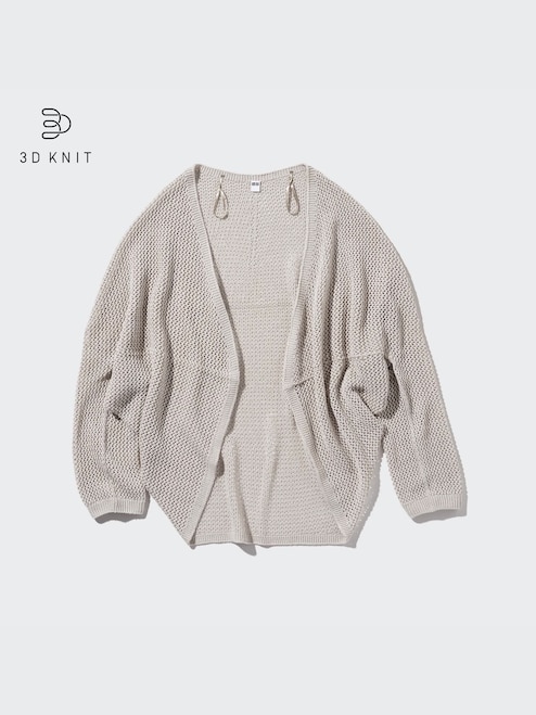 WOMEN'S 3D KNIT MESH LONG SLEEVE CARDIGAN UNIQLO SG