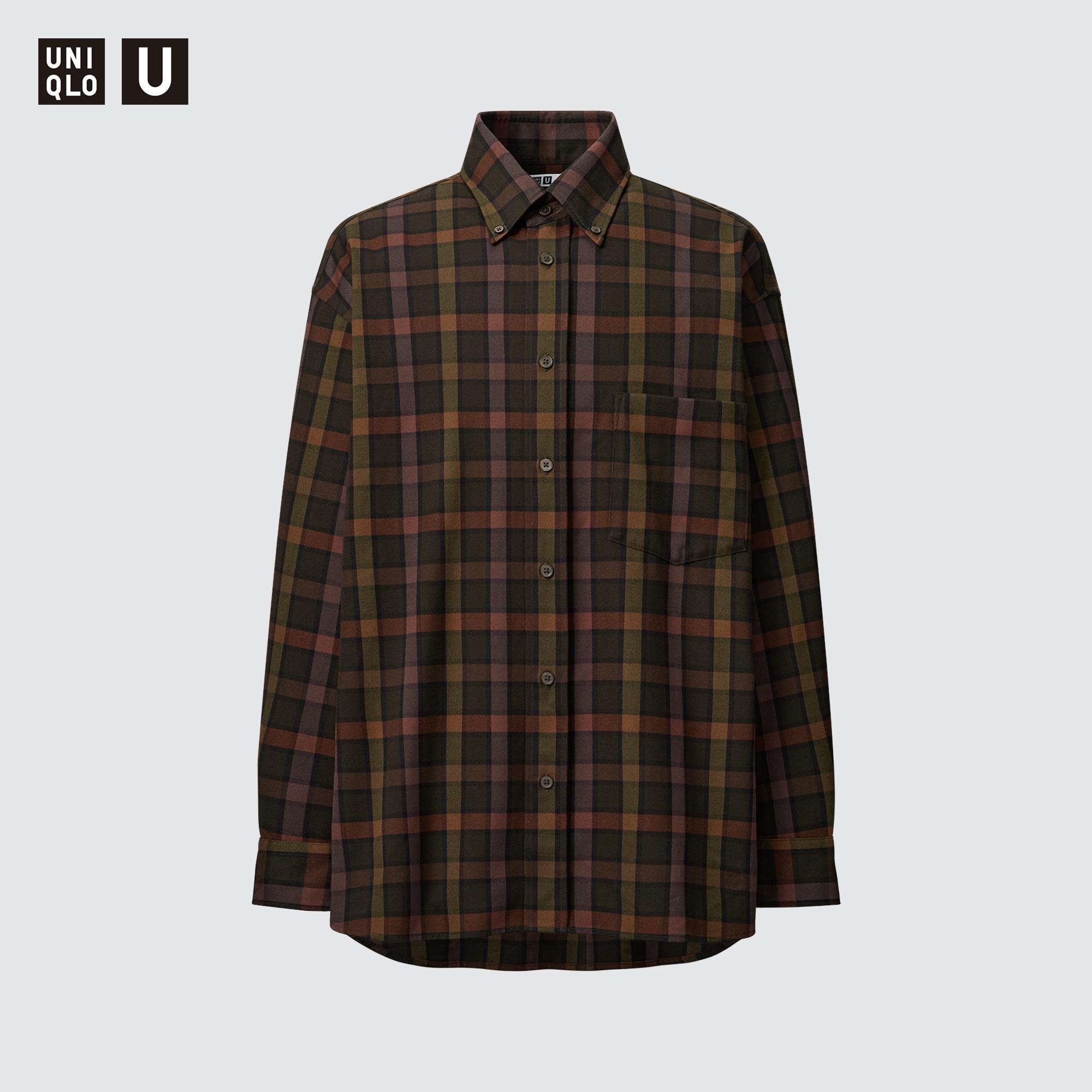 ツイルオーバーサイズチェックシャツ　UNIQLO U　2023AW