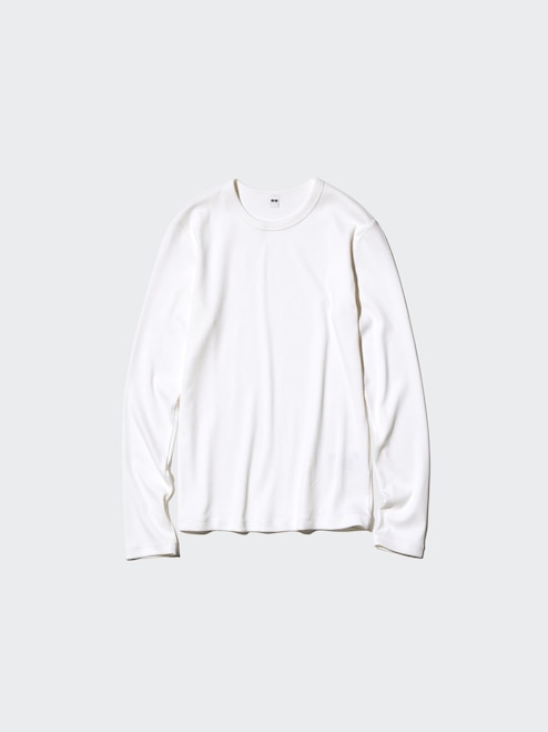 WOMEN'S SOFT RIBBED CREW NECK T LONG SLEEVE UNIQLO IN