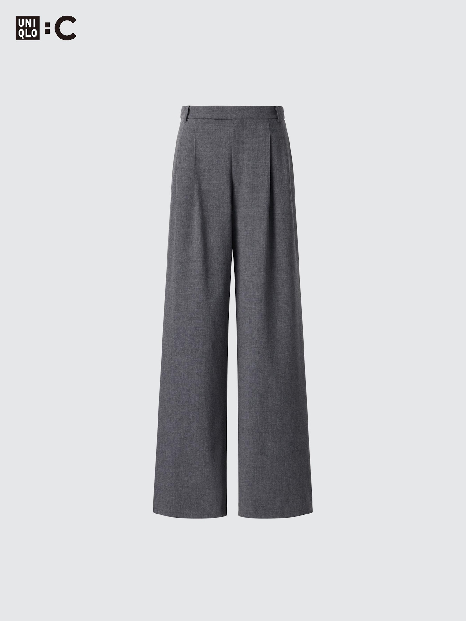 UNIQLO C タックワイドストレートパンツ セットアップ - メルカリ