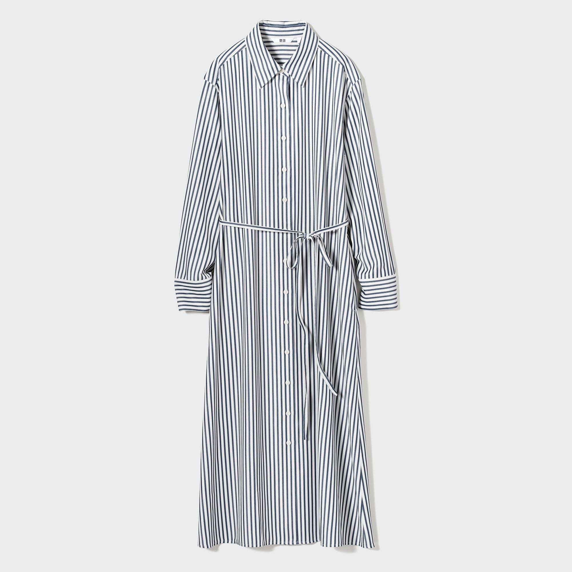 Uniqlo striped outlet shirt dress