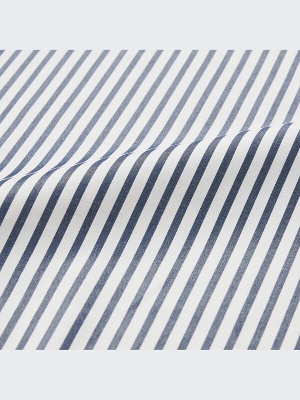 Gaun Kemeja Rayon Blend | Garis Lengan Panjang