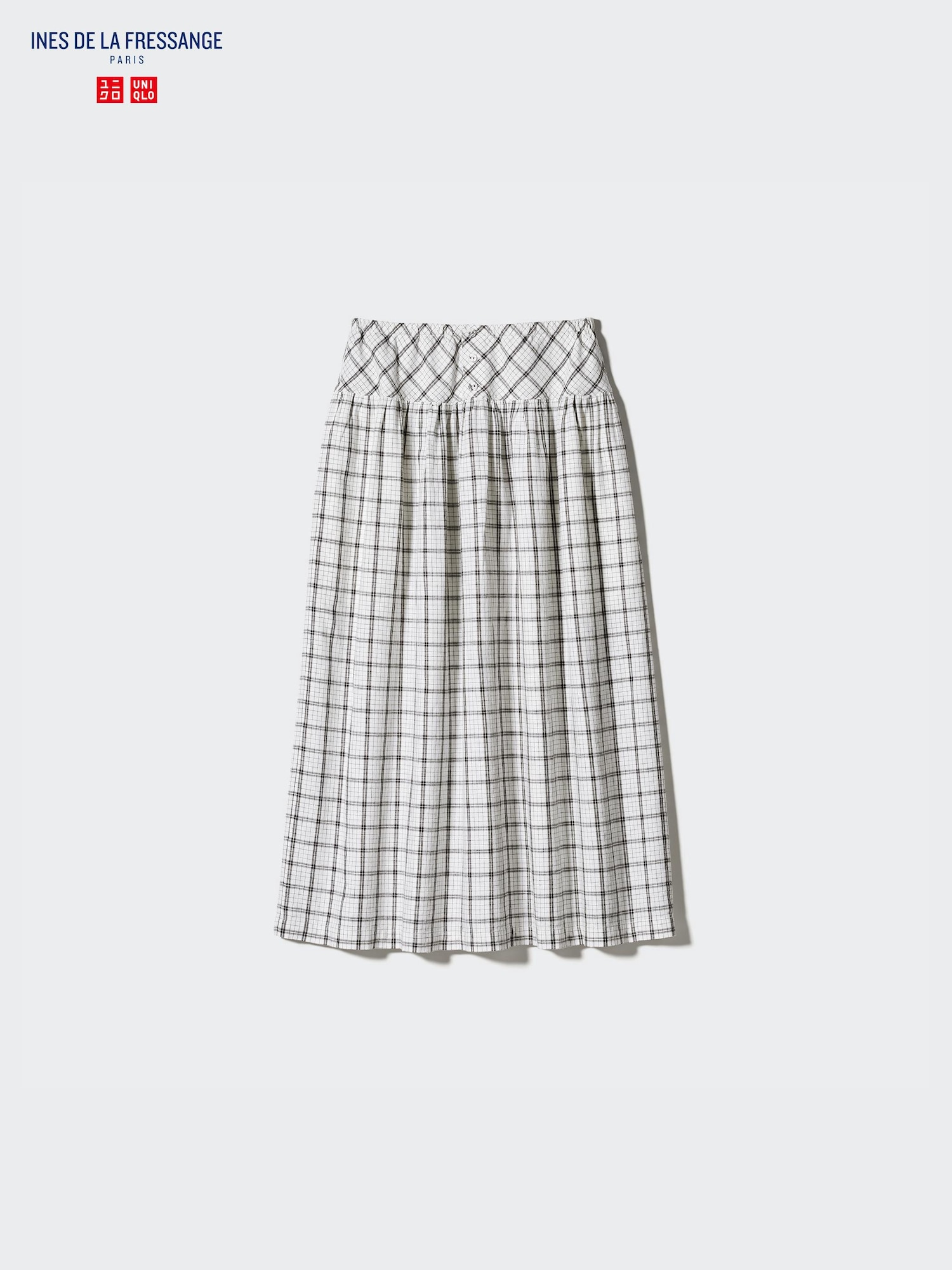 新品未使用 タグ付き UNIQLO ユニクロ イネス　コットンギャザースカート UNIQLO ユニクロ×イネス INES リネンコットンギャザースカート