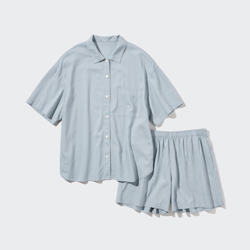 LINEN BLEND SHORT SLEEVE PAJAMAS