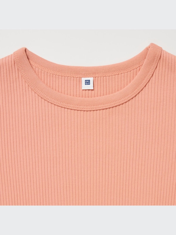 GIRLS リブクルーネックTシャツ（半袖）