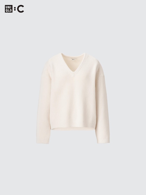 V- neck Long Sleeve Short Sweaters