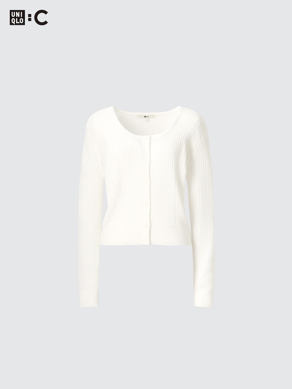 Lace Round Neck Long Sleeve Short Cardigan