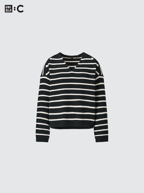 V- neck Long Sleeve Short Sweaters