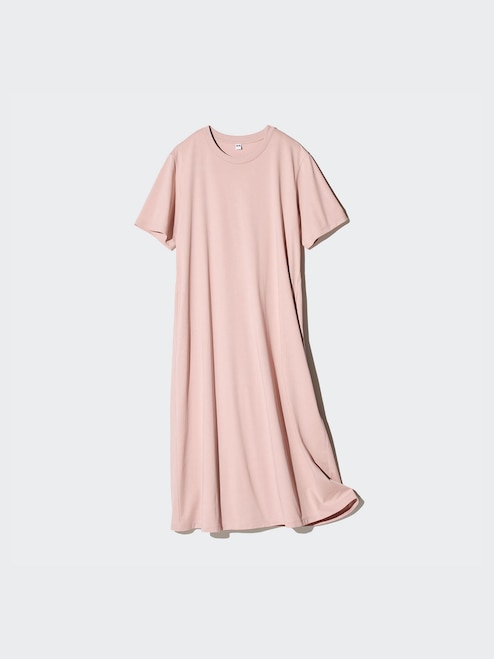 strapless open back dress The Shipley Striped T-Shirt Midi Dress in Pink + Red – Piper & Scoot main image 1