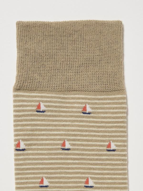 モチーフストライプソックス