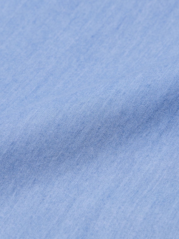 GIRLS Gaun Gather Chambray Lengan Pendek