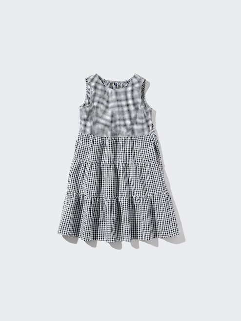 GIRLS SEERSUCKER TIERED SLEEVELESS DRESS UNIQLO PH