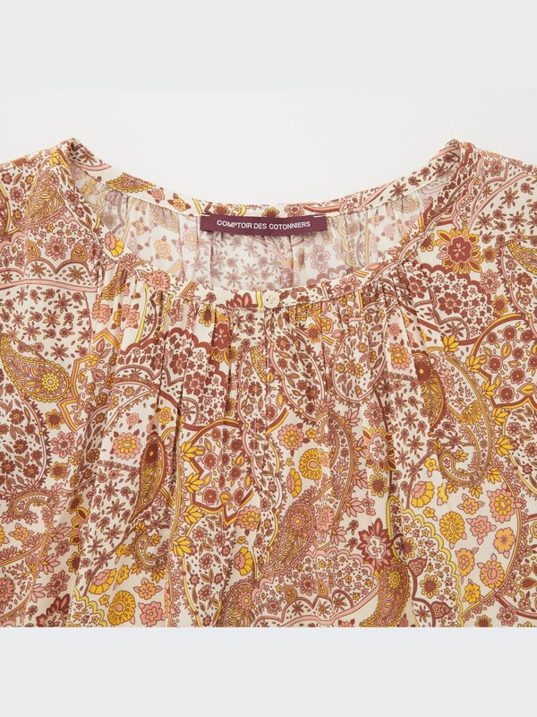 プリントブラウス（長袖・ペイズリー・コントワーデコトニエ）