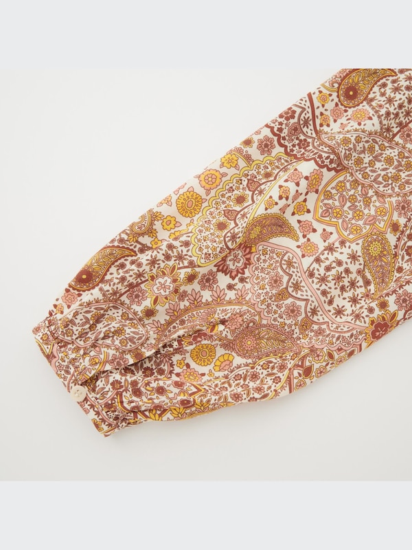 プリントワンピース（長袖・ペイズリー・コントワーデコトニエ）