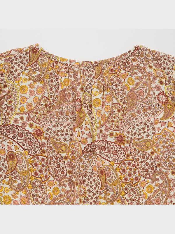 プリントワンピース（長袖・ペイズリー・コントワーデコトニエ）