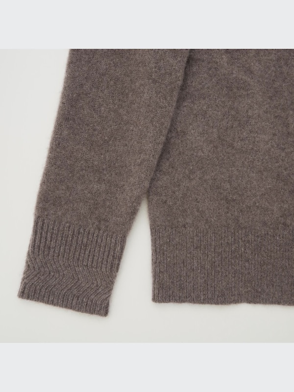 カシミヤVネックカーディガン（長袖・コントワーデコトニエ）