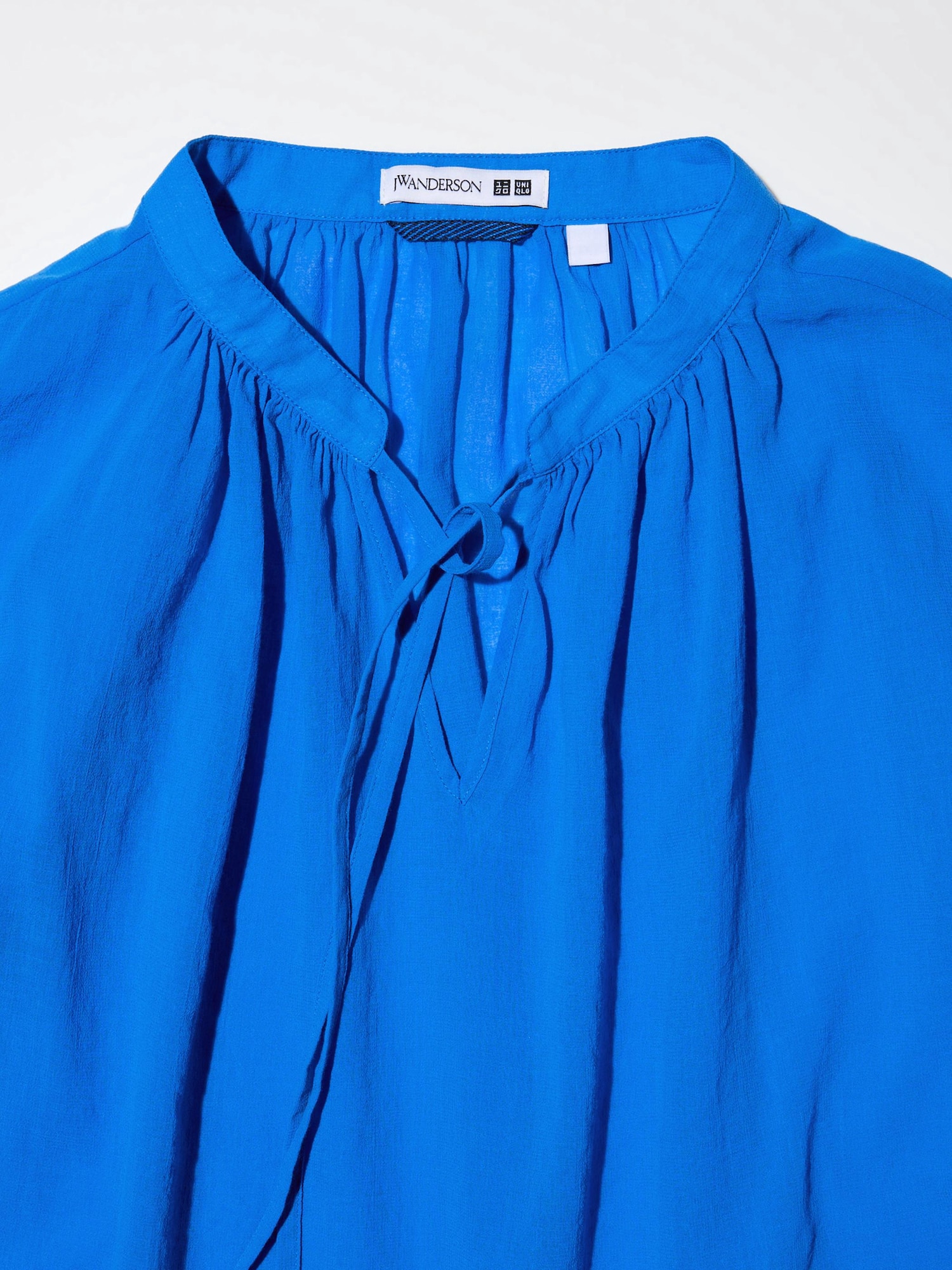 WOMEN'S COTTON SHEER VOLUME GATHER LONG SLEEVE BLOUSE