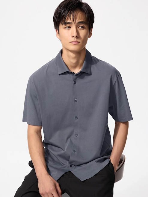 MEN'S AIRISM COTTON POLO SHIRT FULL OPEN UNIQLO VN