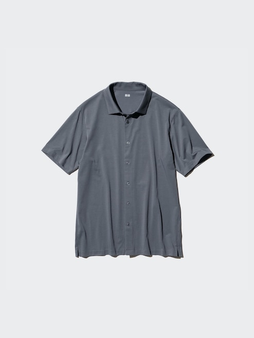 MEN'S AIRISM COTTON SHORT SLEEVE POLO SHIRT (FRONT OPEN) UNIQLO IN