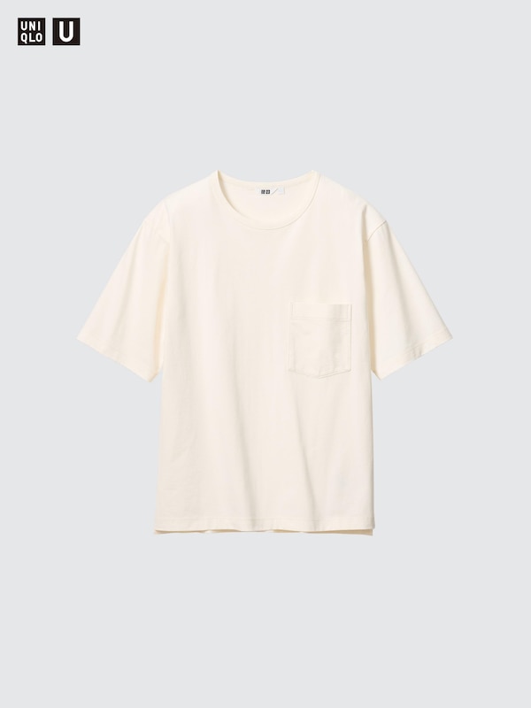 AIRism Cotton Relax Fit Half Sleeve T-Shirt (Pocket)