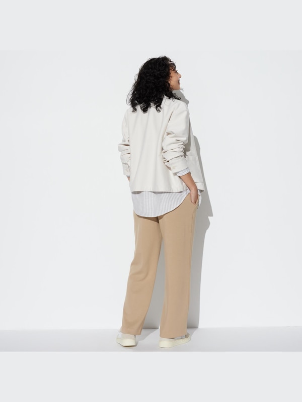 Stretch Double Face Straight Pants