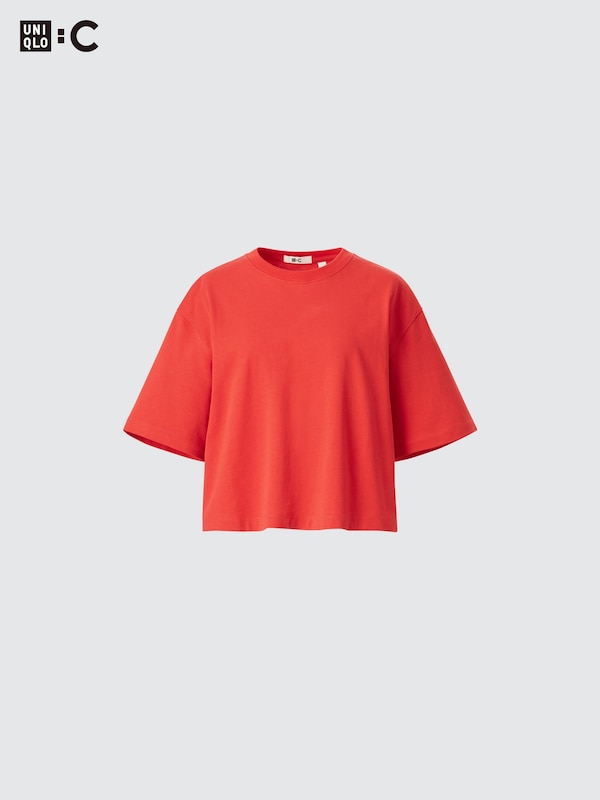 Cotton Oversized Cropped Short Sleeve T-Shirt