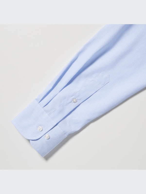 ファインクロスシャツ/ストライプ/ボタンダウン/長袖