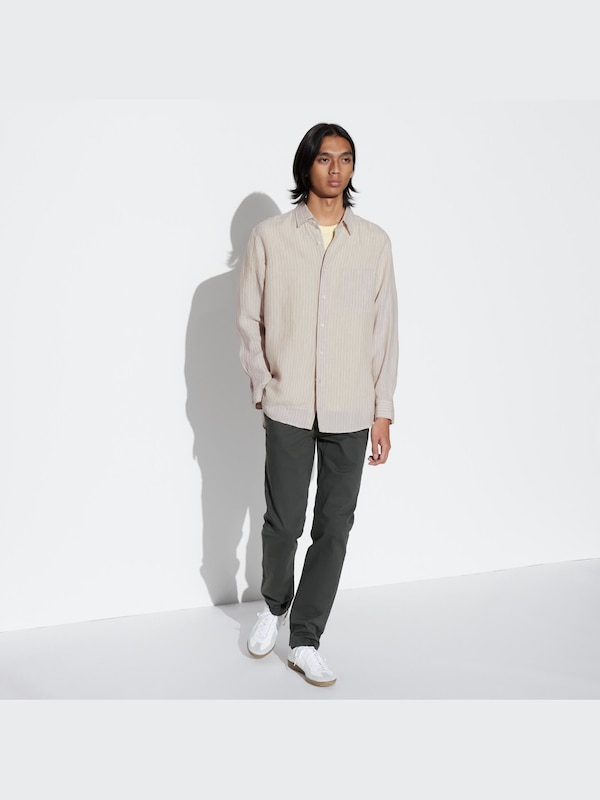 프리미엄리넨스트라이프셔츠(긴팔)A