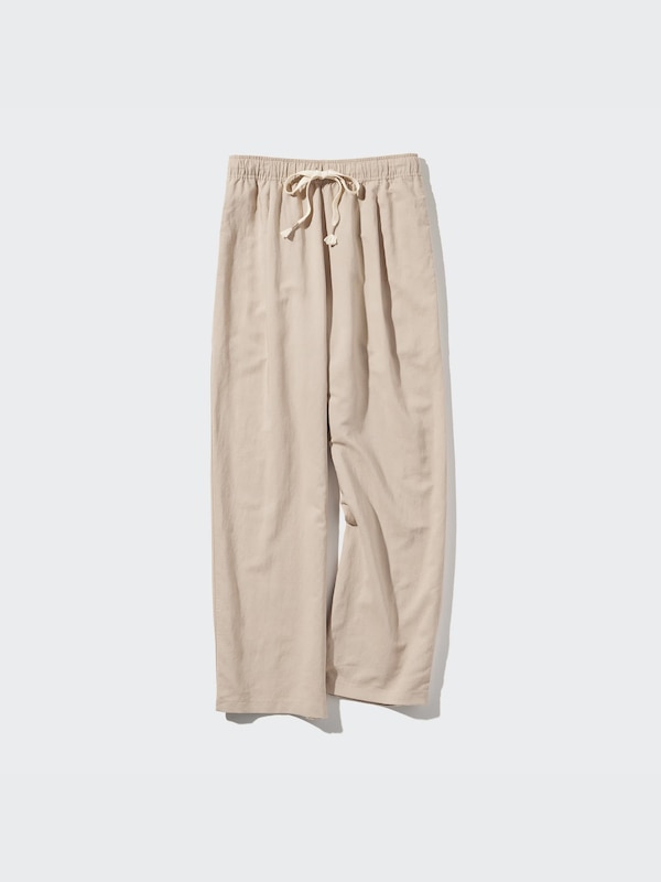 Celana Rileks Linen Blend
