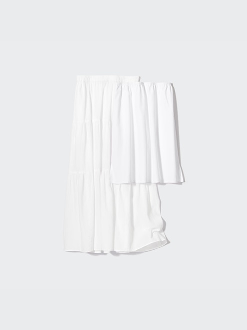 WOMEN'S CRINKLE COTTON TIERED SKIRT UNIQLO VN