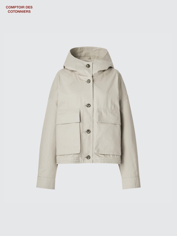 コットンブレンドパーカ