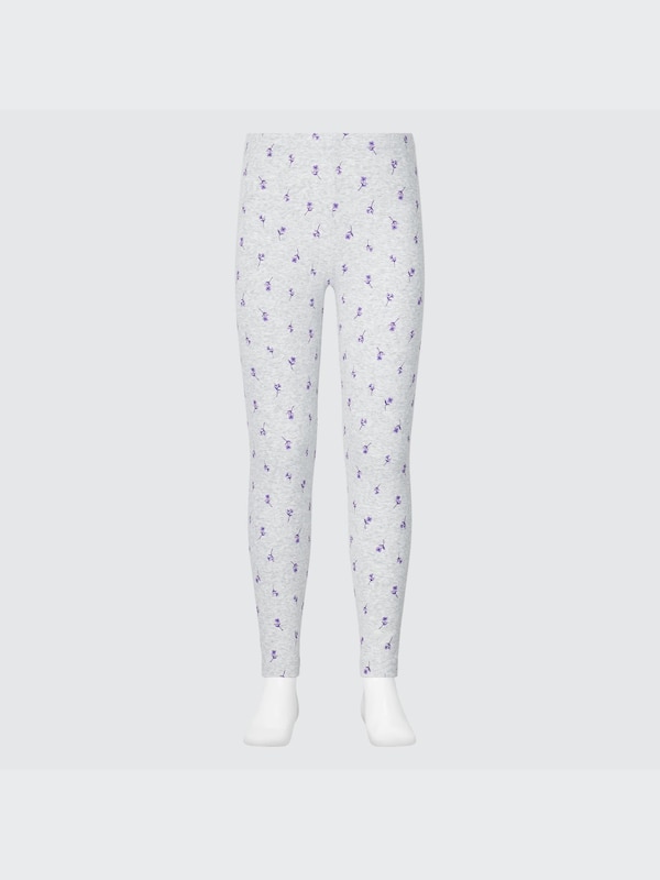 GIRLS レギンス（リブフラワー・10分丈）