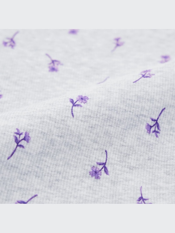 GIRLS レギンス（リブフラワー・10分丈）