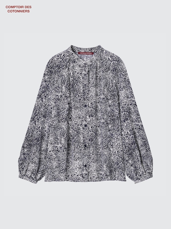 レーヨンプリントシャツ