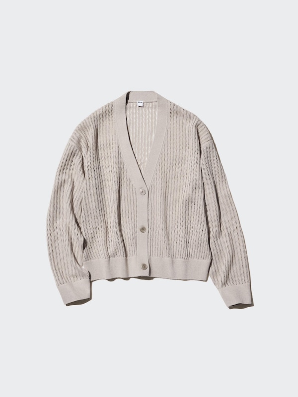 メッシュVネックショートカーディガン
