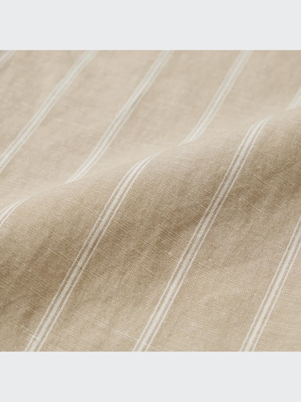 Celana Rileks Linen Blend (Garis)