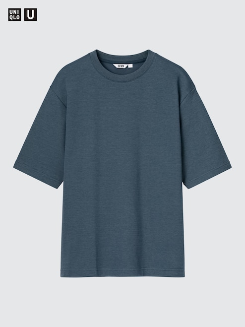 AIRISM COTTON STRIPED OVERSIZED CREW NECK HALF SLEEVE T-SHIRT