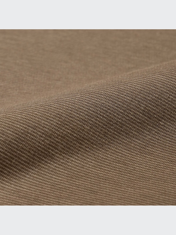 AIRism Cotton Áo Thun Dáng Rộng Kẻ Sọc Cổ Tròn