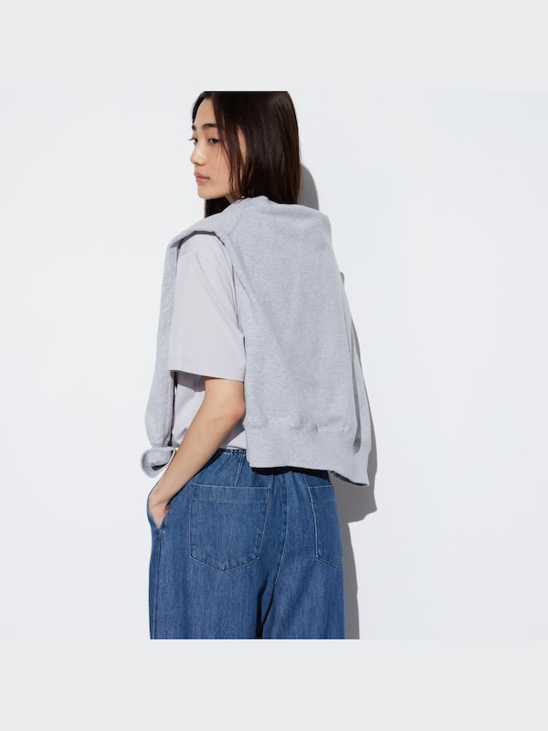 Drapey Denim Pleated Pants