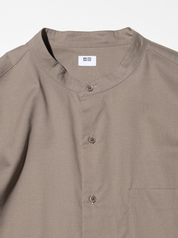 Áo Sơ Mi Vải Cotton Modal | Cổ Trụ