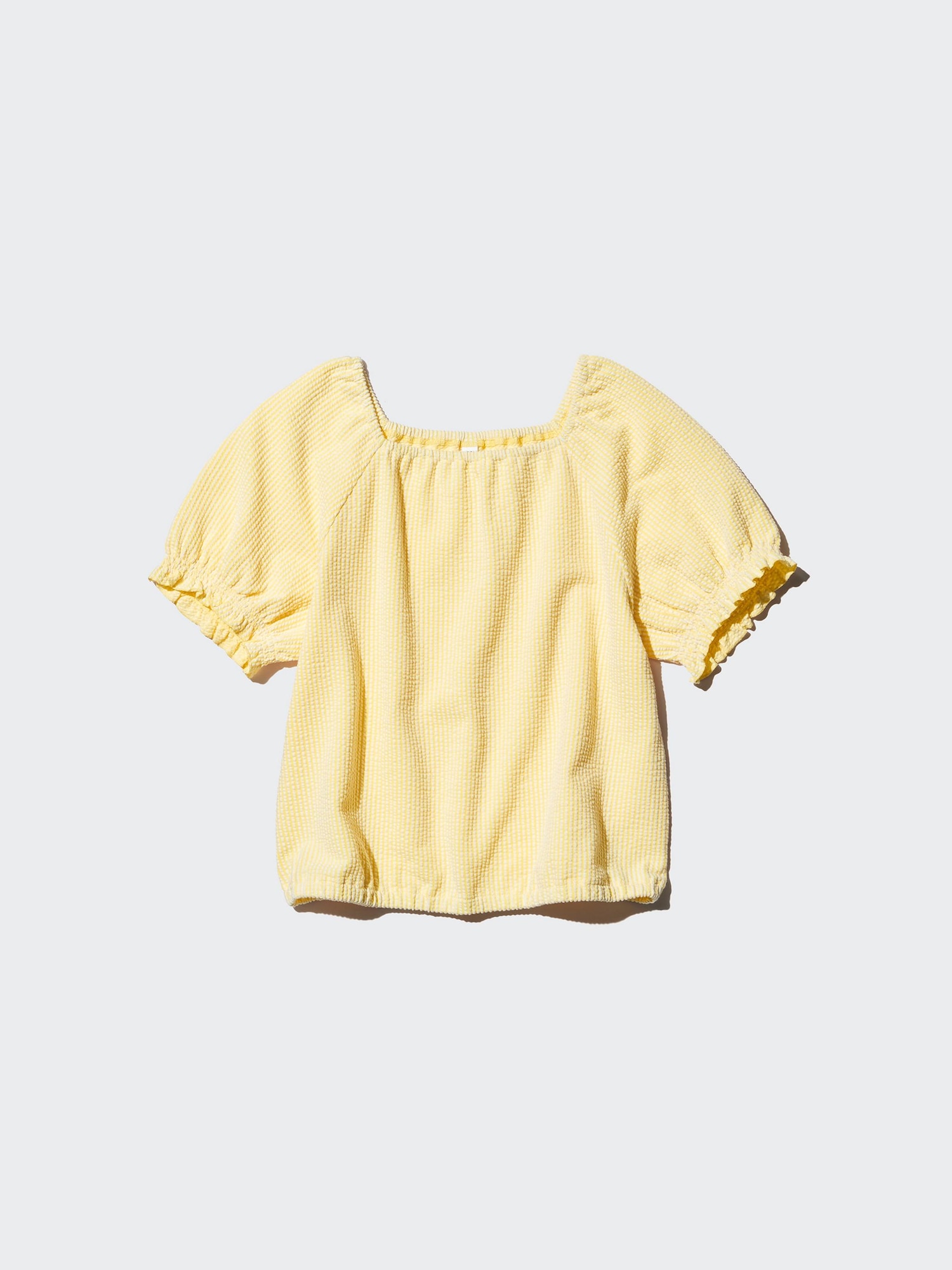 ユニクロ公式 | GIRLS シャーリングボリュームスリーブTシャツ