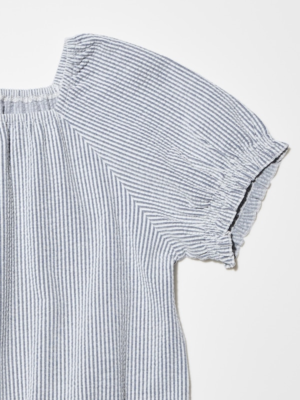 GIRLS シャーリングボリュームスリーブTシャツ