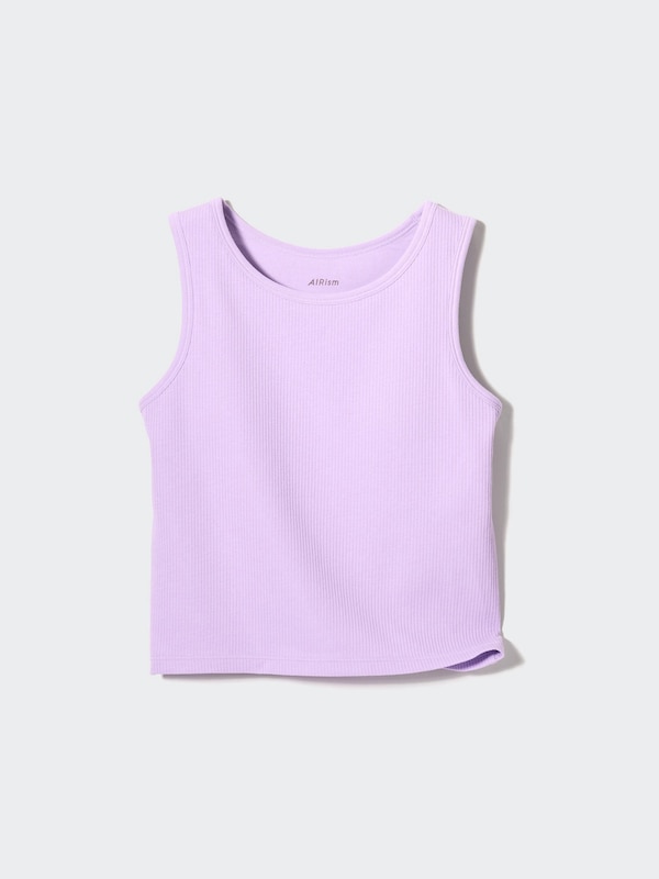 GIRLS AIRism Cotton Ribbed Bra Tank Top