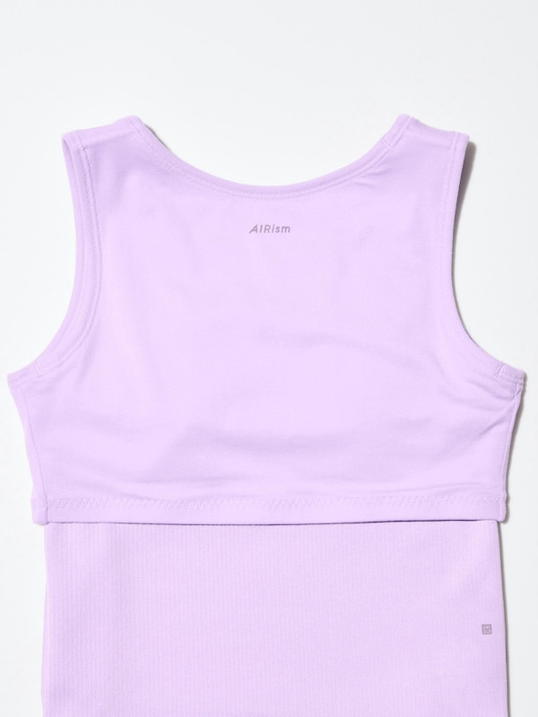 GIRLS AIRism Cotton Ribbed Bra Tank Top