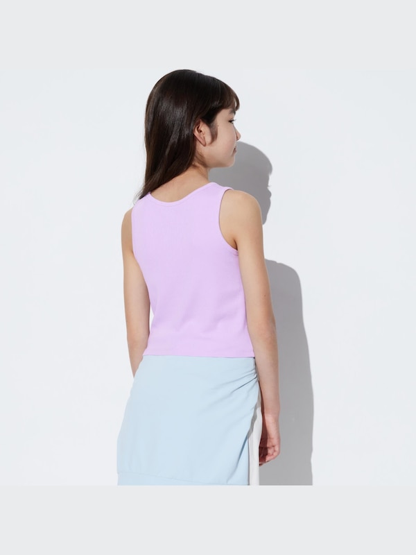 GIRLS AIRism Cotton Ribbed Bra Tank Top